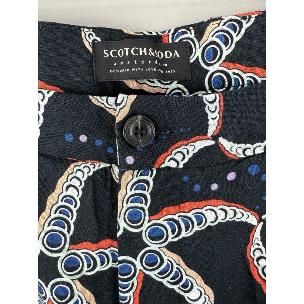 Scotch & Soda Linen / Cotton Shorts Men's 30 Loose Fit Starfish Print Pleated